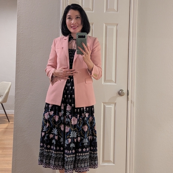 Elizabeth & James Carson One Button Single Breasted Blazer Pink 2 Business work - Picture 1 of 9